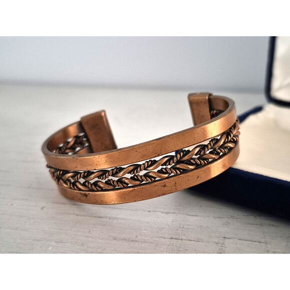 Vintage Copper Cuff Bracelet - Picture 2 of 7